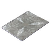 Antiek Zilvergrijs Decoratief Kaleidoscopisch Notitieboek (Linkerzijde)