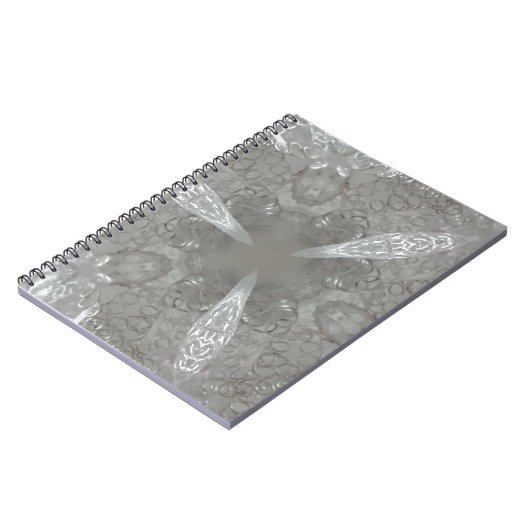 Antiek Zilvergrijs Decoratief Kaleidoscopisch Notitieboek (Linkerzijde)