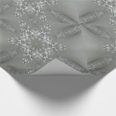 Antiek Zilvergrijs Decoratief Kaleidoscopisch Star Cadeaupapier (Hoek)