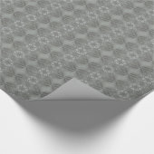 Antiek Zilvergrijs Decoratief Kaleidoscopisch Star Cadeaupapier (Hoek)