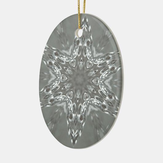 Antiek Zilvergrijs Decoratief Kaleidoscopisch Star Keramisch Ornament (Links)