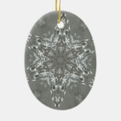 Antiek Zilvergrijs Decoratief Kaleidoscopisch Star Keramisch Ornament (Achterkant)
