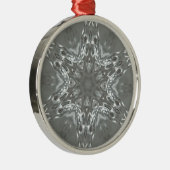 Antiek Zilvergrijs Decoratief Kaleidoscopisch Star Metalen Ornament (Rechts)