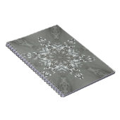 Antiek Zilvergrijs Decoratief Kaleidoscopisch Star Notitieboek (Rechterzijde)