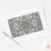 Antiek Zilvergrijs Decoratief Kaleidoscopisch Star Rechthoekige Sticker (Envelop)