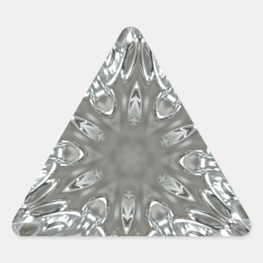 Antiek Zilvergrijs Decoratief Kaleidoscopisch Star Sticker (Voorkant)