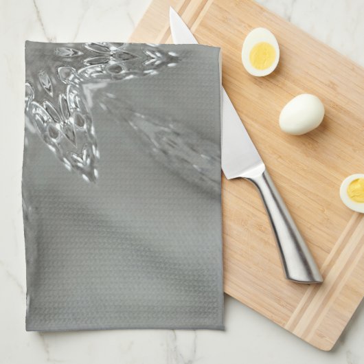 Antiek Zilvergrijs Decoratief Kaleidoscopisch Star Theedoek (Quarter Fold)