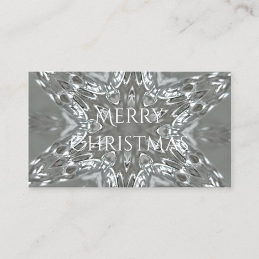 Antiek Zilvergrijs Decoratief Kaleidoscopisch Star Visitekaartje (Voorkant)