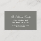 Antiek Zilvergrijs Decoratief Kaleidoscopisch Star Visitekaartje (Achterkant)