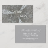 Antiek Zilvergrijs Decoratief Kaleidoscopisch Visitekaartje (Voorkant / Achterkant)