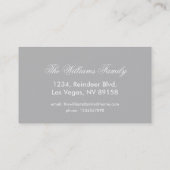 Antiek Zilvergrijs Decoratief Kaleidoscopisch Visitekaartje (Achterkant)