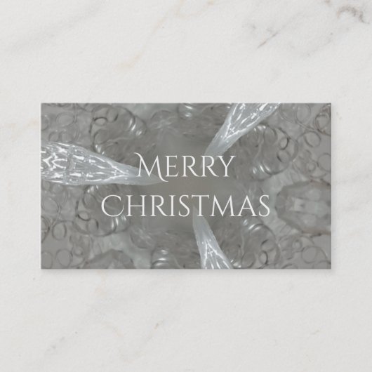 Antiek Zilvergrijs Decoratief Kaleidoscopisch Visitekaartje (Voorkant)