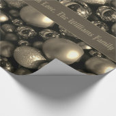 Antiek Zilverige kerstcadeautjes toevoegen tekst Cadeaupapier (Hoek)