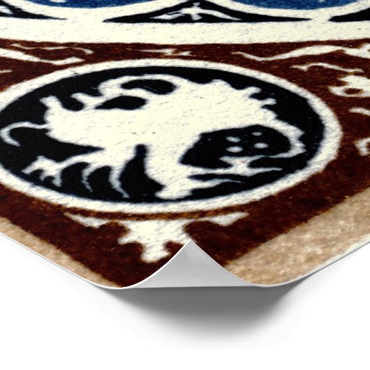 Antiek Zodiac Mandala Poster (Hoek)