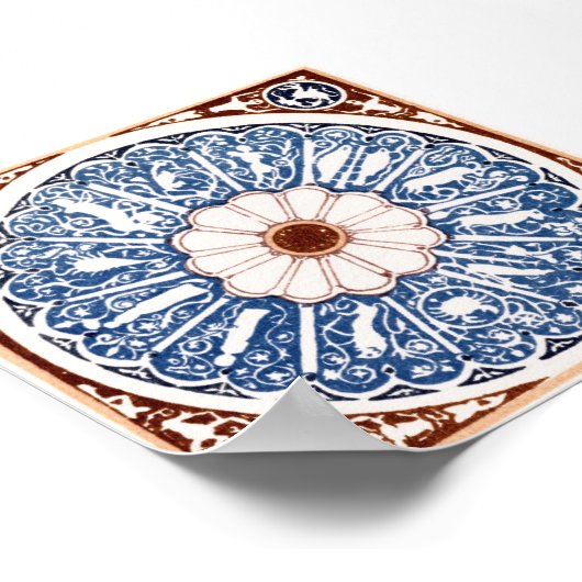 Antiek Zodiac Mandala Poster (Hoek)