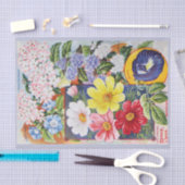 Antiek zomerbloemen Cataloguspapier Tissuepapier (Craft)