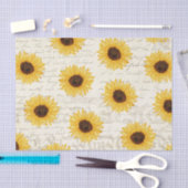 Antiek zonnebloemen — Ontvlechtingspapier Tissuepapier (Craft)