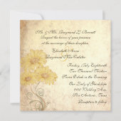 Antiek zonnebloemen - uitnodiging tot weddenschapp (Voorkant)