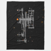 Antiek zonnestelsel — rooster in de ruimte fleece deken (Voorkant)
