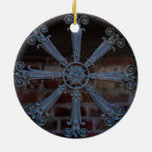 Antiek zuidelijke ruw strijkkoepel keramisch ornament (Achterkant)