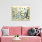 Antiek Zuidoost-Aziatische kaart door Mercator / H Canvas Afdruk (Insitu (Woonkamer))