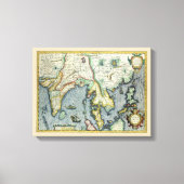 Antiek Zuidoost-Aziatische kaart door Mercator / H Canvas Afdruk (Voorkant)