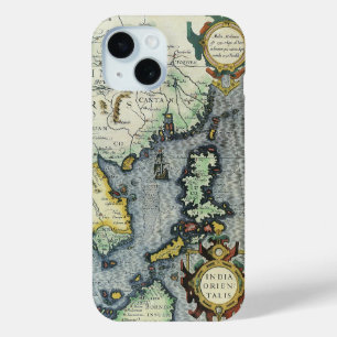 Antiek Zuidoost-Aziatische kaart door Mercator / H iPhone 15 Case