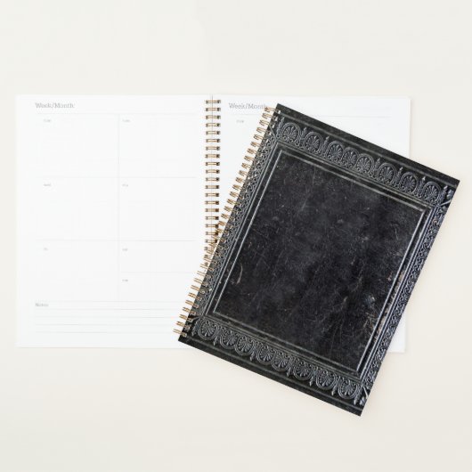 Antiek zwart boek planner (Display)