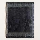Antiek zwart boek planner (Voorkant)