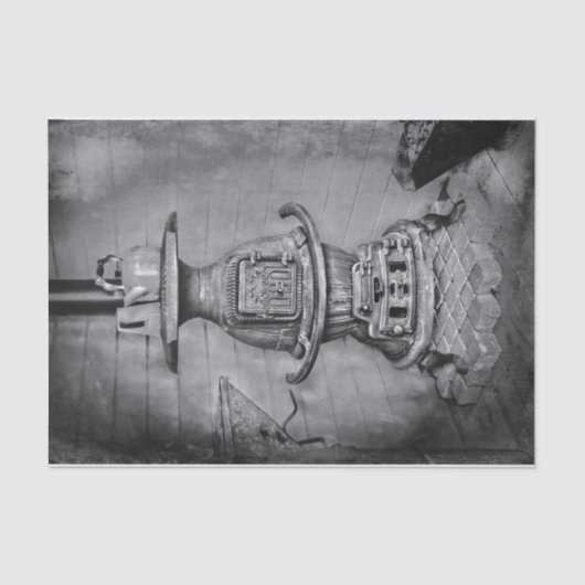  Antiek zwart en wit roestvast hout Tissuepapier (Voorkant)