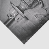  Antiek zwart en wit roestvast hout Tissuepapier (Detail)