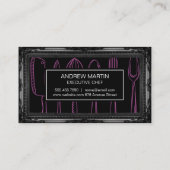 Antiek zwart Lijst | Illustratief keukengerei Visitekaartje (Achterkant)