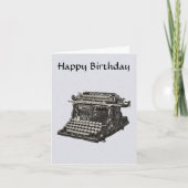  Antiek Zwart Oud Typewriter Verjaardag Kaart (Voorkant)