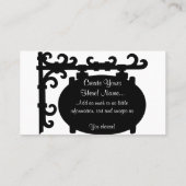 Antiek Zwart Scroll Sign Gemakkelijke Visitekaartj Visitekaartje (Achterkant)