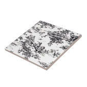 Antiek zwart-wit Baby toile Tegeltje (Zijkant)