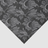 Antiek zwart-wit blad flora patroon tissuepapier (Detail)