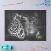  Antiek zwart-wit ontkleurd vlinder Tissuepapier (Craft)