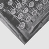  Antiek zwart-wit schrijfmachine Tissuepapier (Detail)