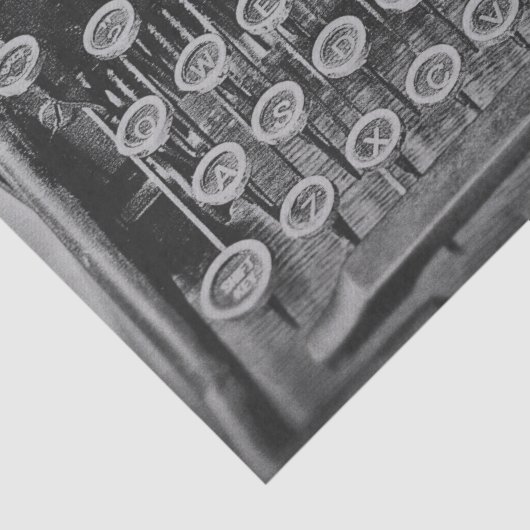 Antiek zwart-wit schrijfmachine Tissuepapier (Detail)