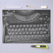  Antiek zwart-wit schrijfmachine Tissuepapier (Craft)