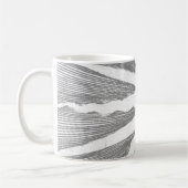 Antiek  Zwart Wit Sun Face Koffiemok (Links)