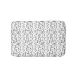 Antiek zwart wit Toile bloemmotief vintage Badmat