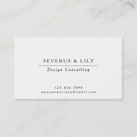 Antiek zwart-witkleuren visitekaartje (Voorkant)