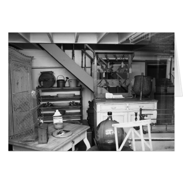 Antiek zwarte en witte blanco kaart (Voorkant Horizontaal)