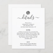 Antiek zwarte en witte Kaart met details (Voorkant / Achterkant)