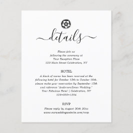 Antiek zwarte en witte Kaart met details