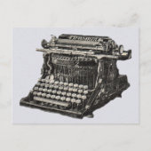 Antiek zwarte oude fashioned typemachine Briefkaart (Voorkant)