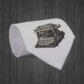  Antiek zwarte oude fashioned typemachine Stropdas