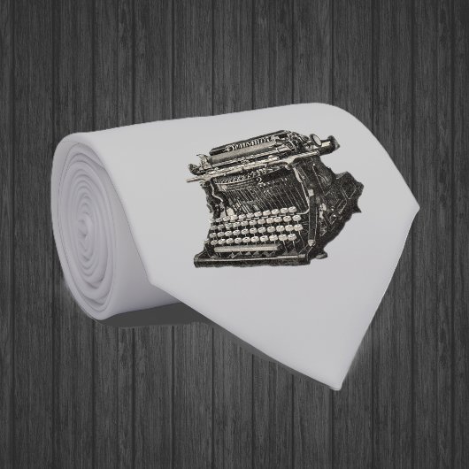  Antiek zwarte oude fashioned typemachine Stropdas