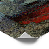  Antiek zwarte rode, oude papiervel muziek Poster (Hoek)